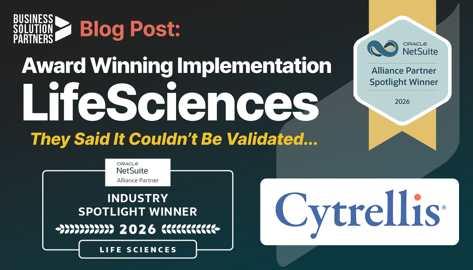 Blog Post - Read About Our Award Winning Lifesciences ERP Implementation With Cytrellis Biosciences