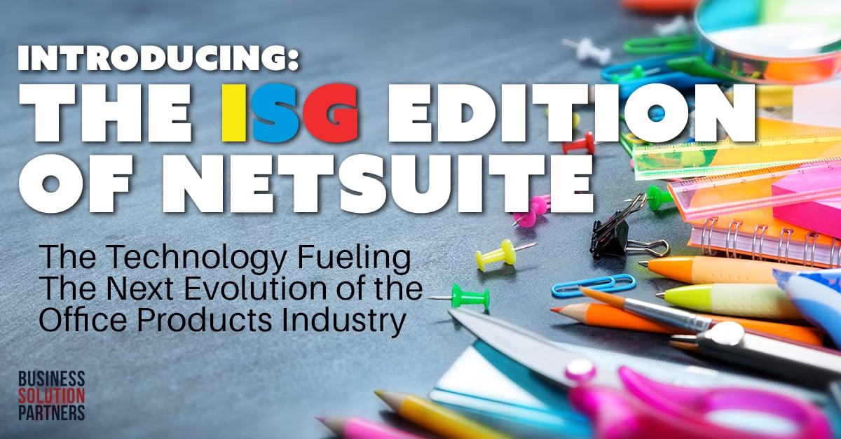 From The BSP Blog - BSP Unveils the ISG Edition of Oracle NetSuite
