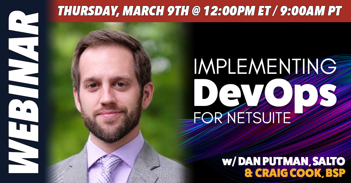 Join us for our Implementing DevOps for NetSuite Webinar