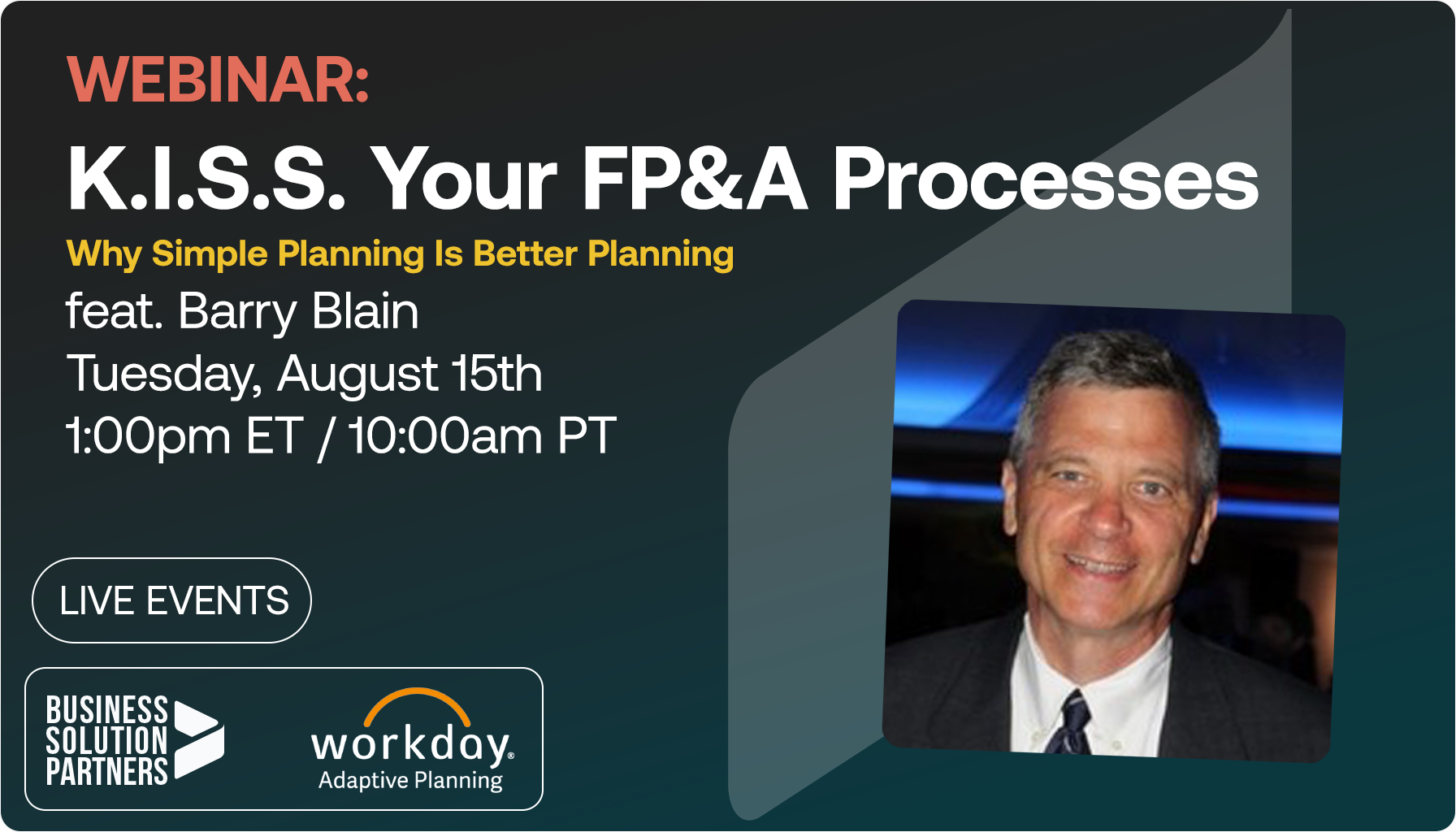 Webinar: K.I.S.S. Your FP&A - Why Simple Planning is Better Planning