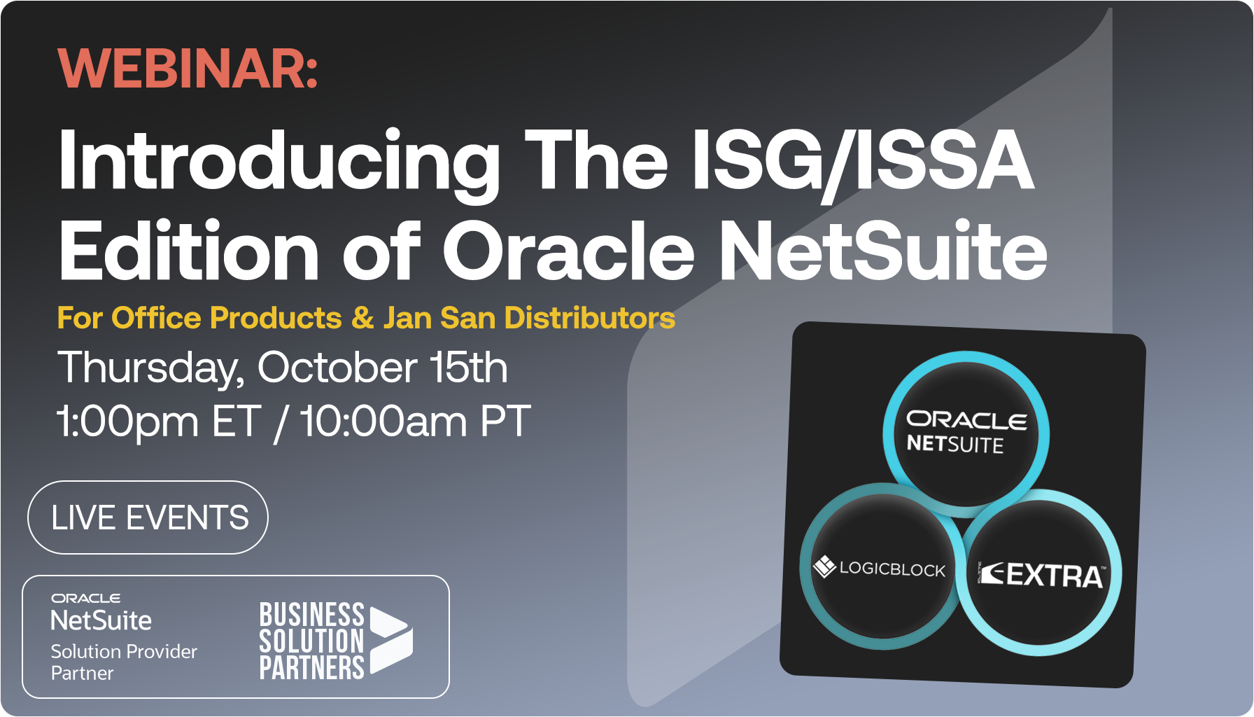 Introducing the ISG/ISSA Edition of Oracle NetSuite - A Webinar by Business Solution Partners