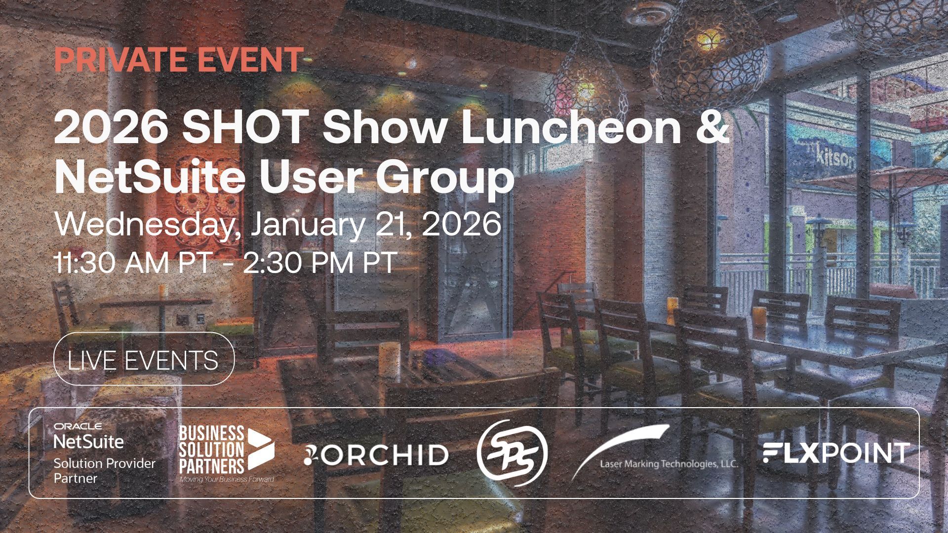 Visit BSP at SHOT Show 26 and join us for the SHOT NetSuite User Group