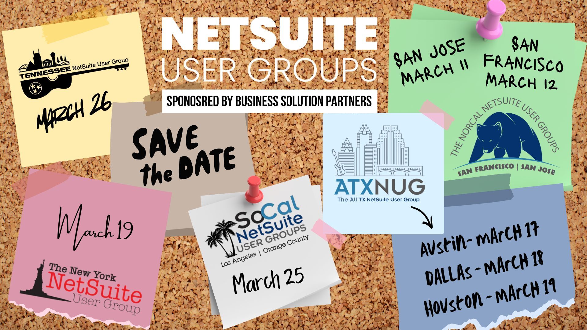 Join Us This March for NetSuite User Group Events Across the U.S.