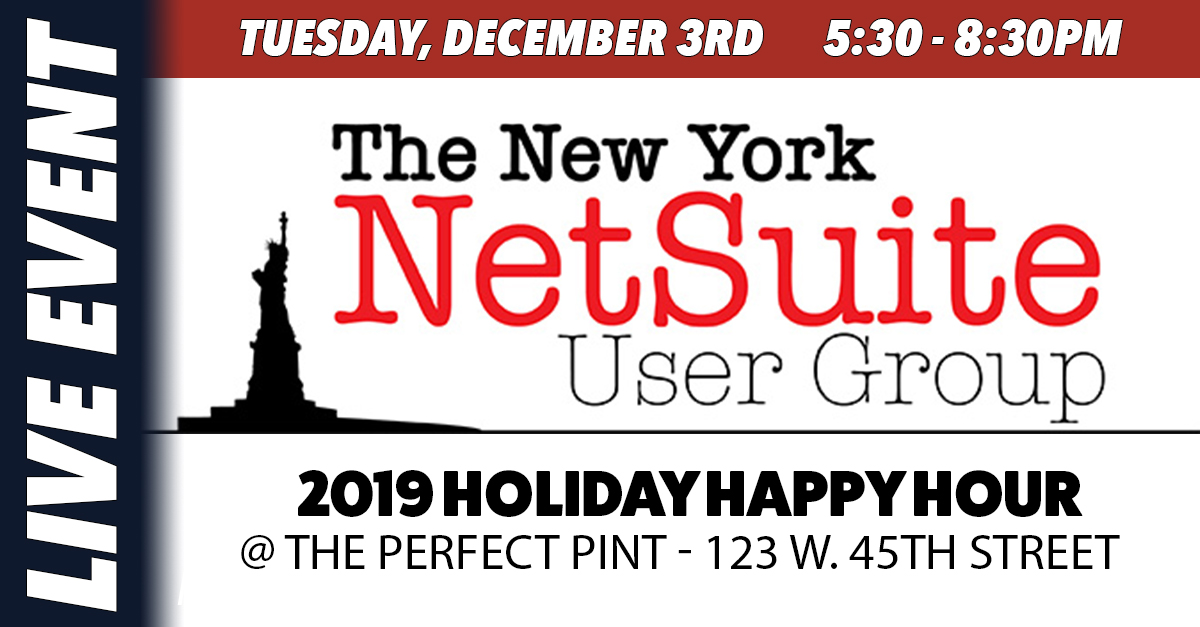 2019 NY NetSuite User Group Holiday Happy Hour